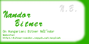 nandor bitner business card